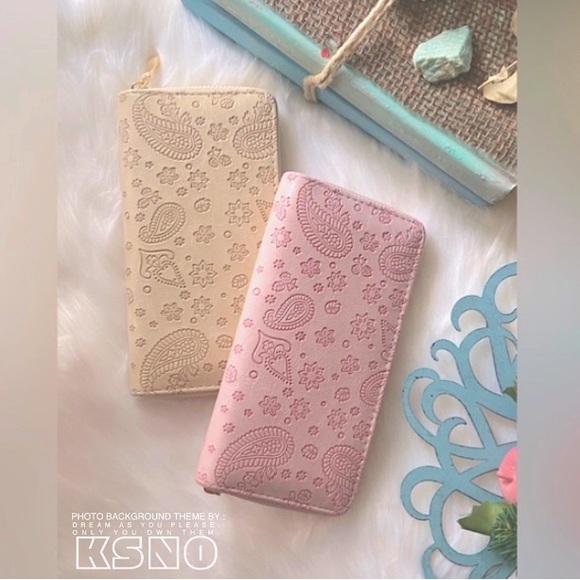 ✌🏼 #45 Country Boho Paisley Printed Leather Wallet - Picture 10 of 15